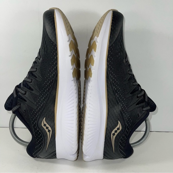 Saucony Everun Ride ISO Women Size 8 Black Gold White - Picture 5 of 8